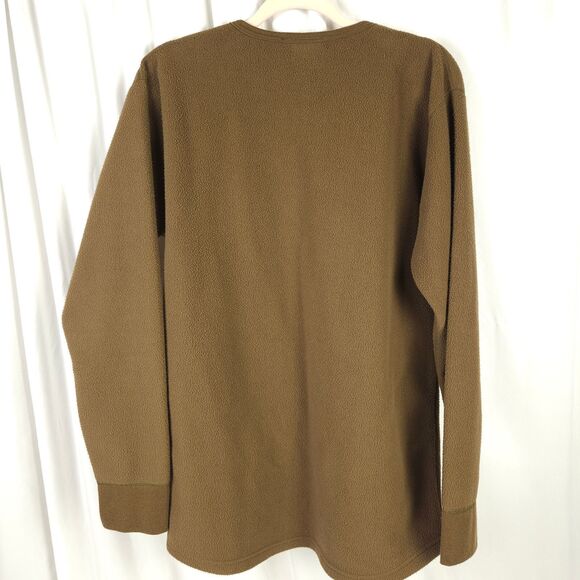 VTG Cabela's Mens Large Brown Pullover Long Sleeve Fleece Sweater Sweatshirt USA - Picture 2 of 7